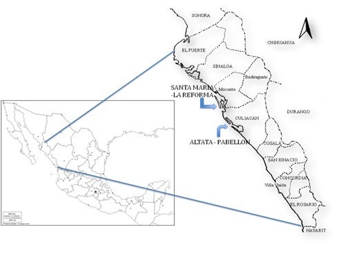 Figure 1: Location of the two lagoon systems under a community-based surveillance and enforcement system.