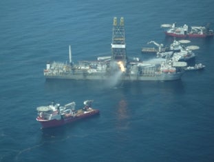 BP Oil Spill clean up in the Gulf of Mexico.
