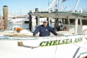 Bubba Cochrane with his Boat the Chelsea Ann