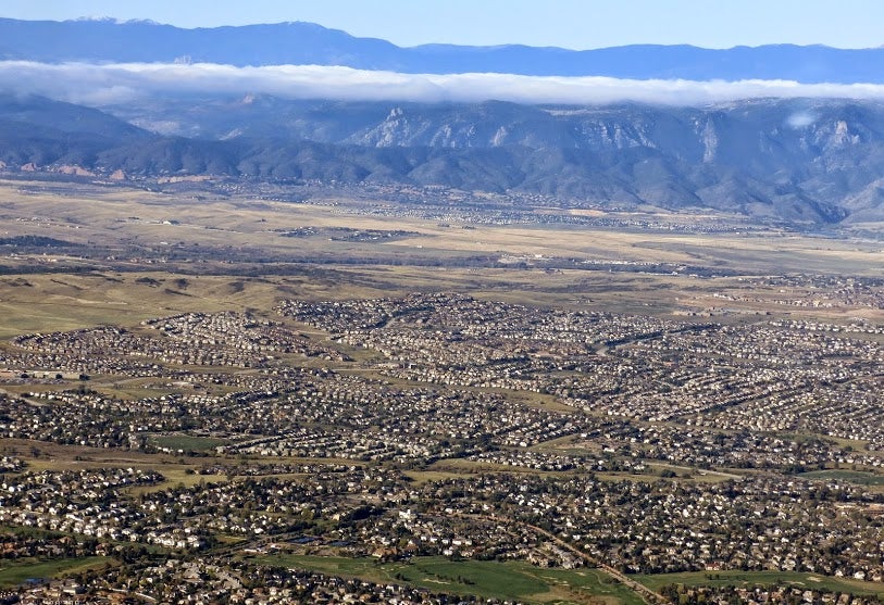The view from the air provides an unparalled perspective of urban growth across Colorado. Photo credit: David Owen with support from Lighthawk.