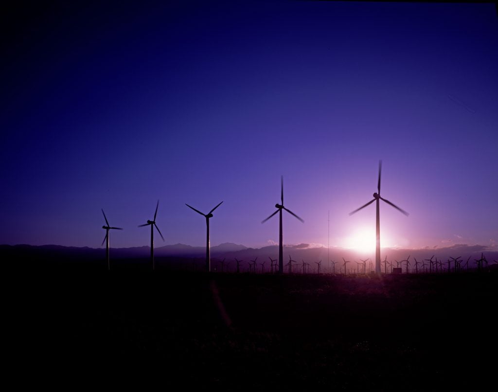 Wind farm in San Gorgonio Pass, California. 