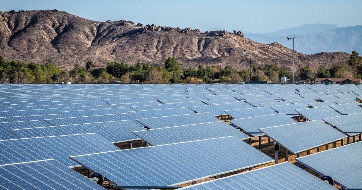 Photo of a solar farm in California