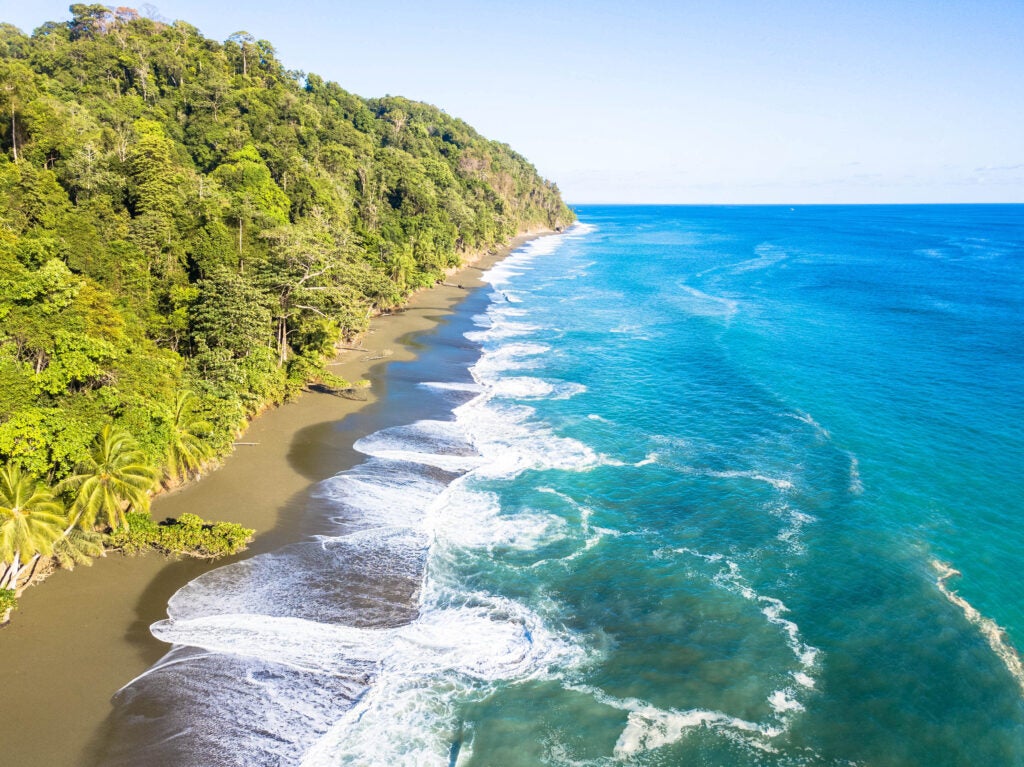 Aerial view: Corcovado National Park, Costa Rica