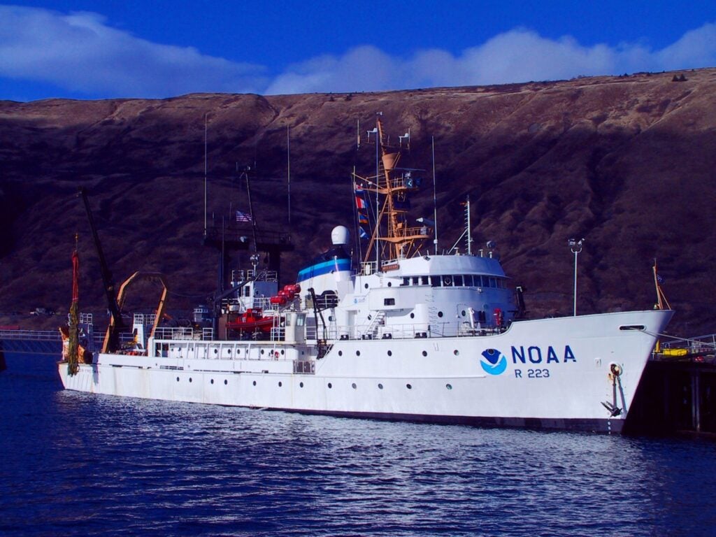 The Miller Freeman, one of NOAA's premier fisheries research vessels.