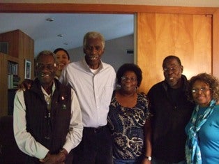 From left to right: Thomas Barnwell, Dr. Emory Campbell, Celia Barnwell, Isaah Kidd, and Sarah Simmons - All in Hilton Head, SC