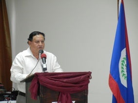 Minister of Fisheries and Agriculture Hon. Rene Montero inaugurated Belize’s managed access program to an audience of 60 fishermen, conservation NGOs, and government agencies.