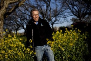 Craig McNamara on his farm in Winters, California.