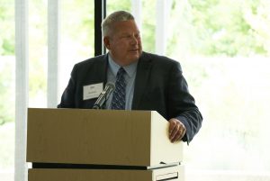Bill Northey speaks at a collaborative conservation event organized by Environmental Defense Fund, Iowa Corn Growers Association, and Iowa Soybean Association.