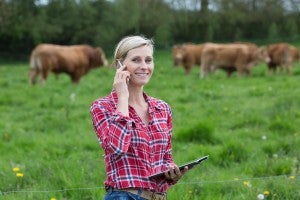 Woman on a farm