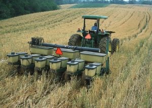 Tractor in farm field