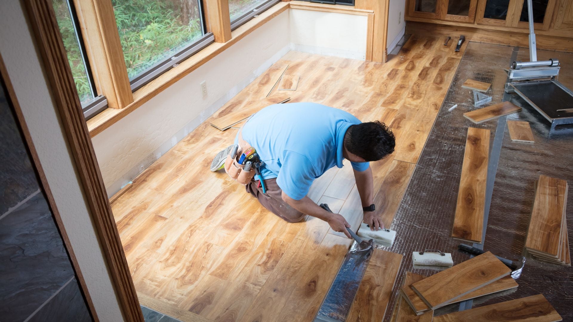 Harmful chemicals are commonly used in construction materials, such as formaldehyde in laminate flooring.