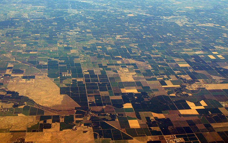 Satellite image of California's Central Valley