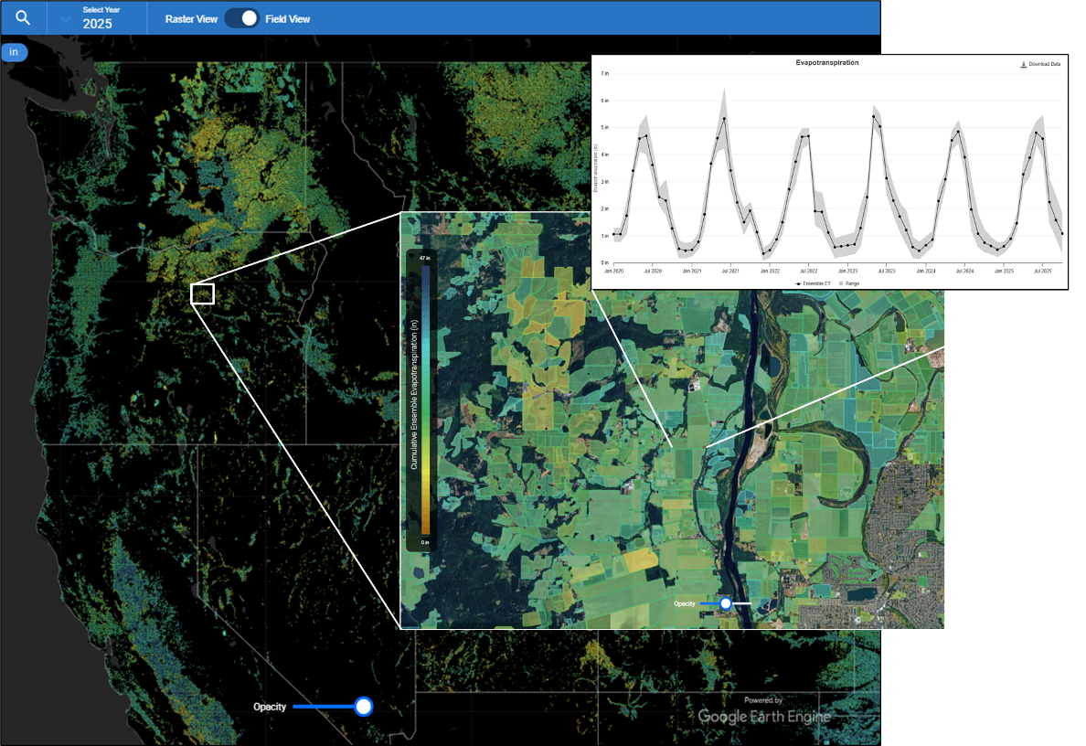 Oregon OpenET map