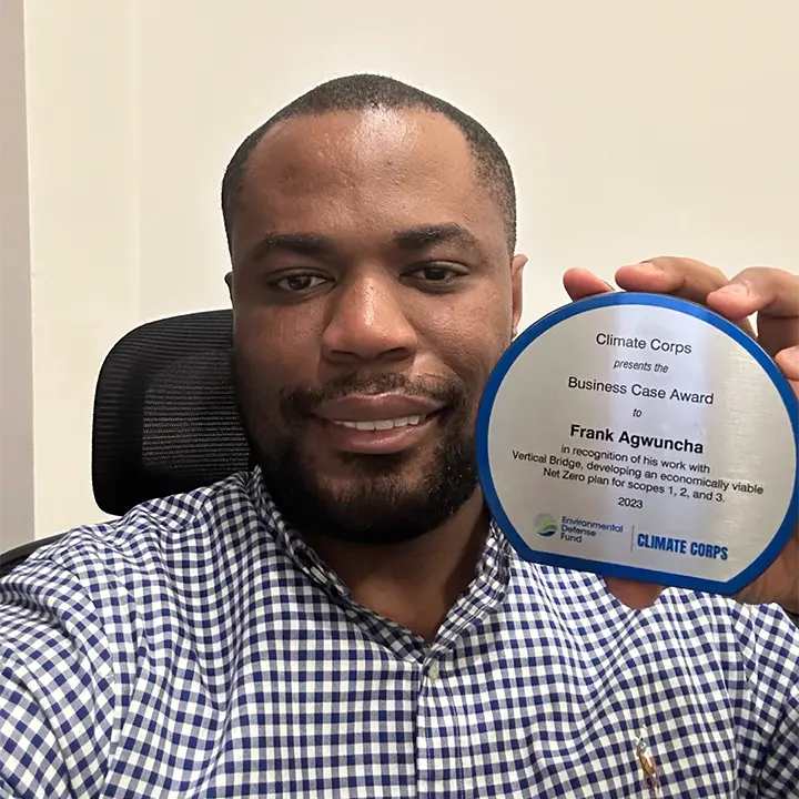 Climate Corps Award Winner Frank Agwuncha