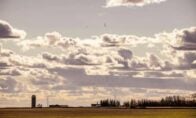 farm with cloudy sky